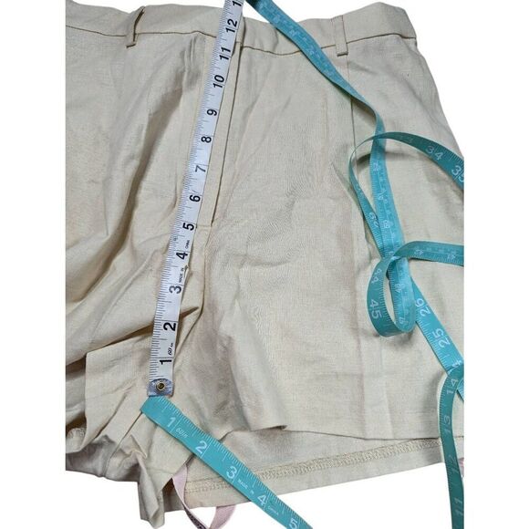 Oh Polly linen blend high waist shorts US 6 - Picture 5 of 5